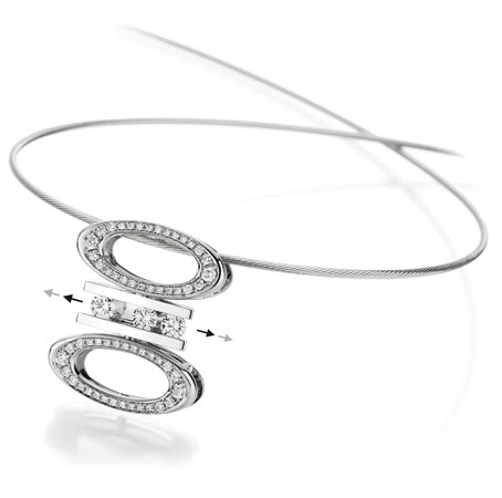 CIRCULUM - Kette mit beweglichen Diamanten